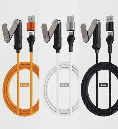 3 in 1 60W Braided cable with stand